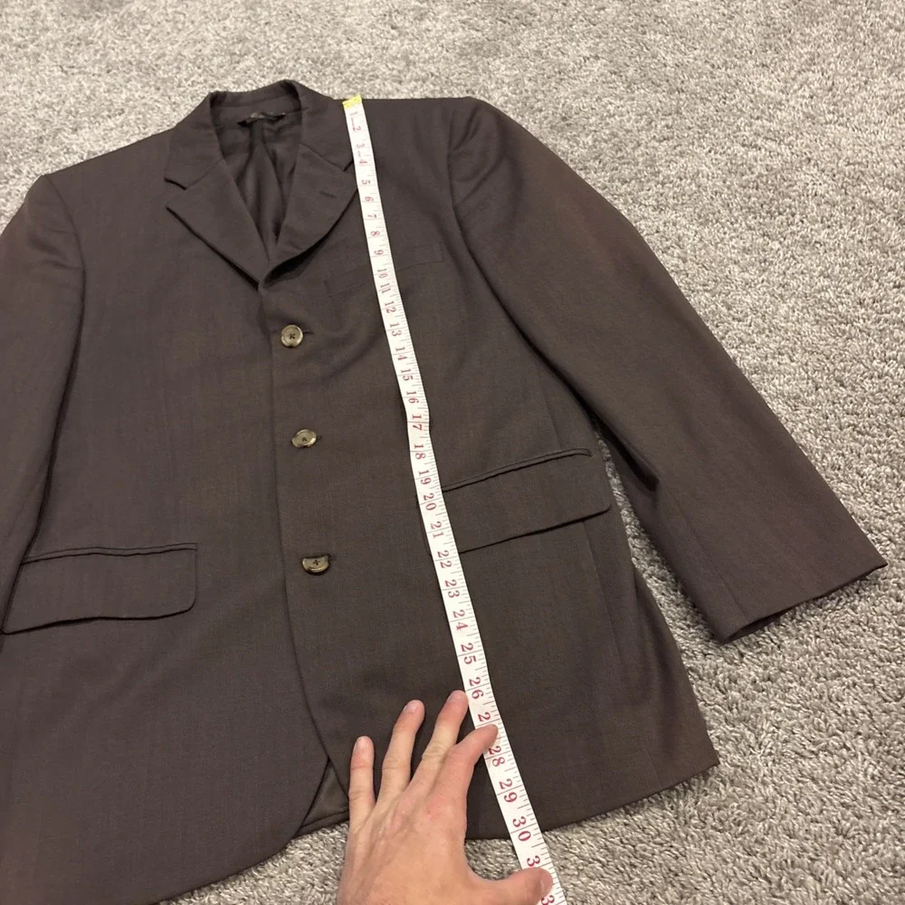 Banana Republic Blazer Men's 38S Brown 100% Wool 3-Button Lined Suit Jacket Wove